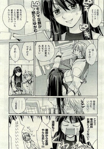 【エロ漫画】超ドSな巨乳美人の主任が風邪で休みだと聞いて、部下の男が見舞いに行くと、コスプレイベントのためコスプレ作りをしていた！？縫うのを手伝っているうち、足コキされて生挿入中出しのコスプレエッチしちゃう♡