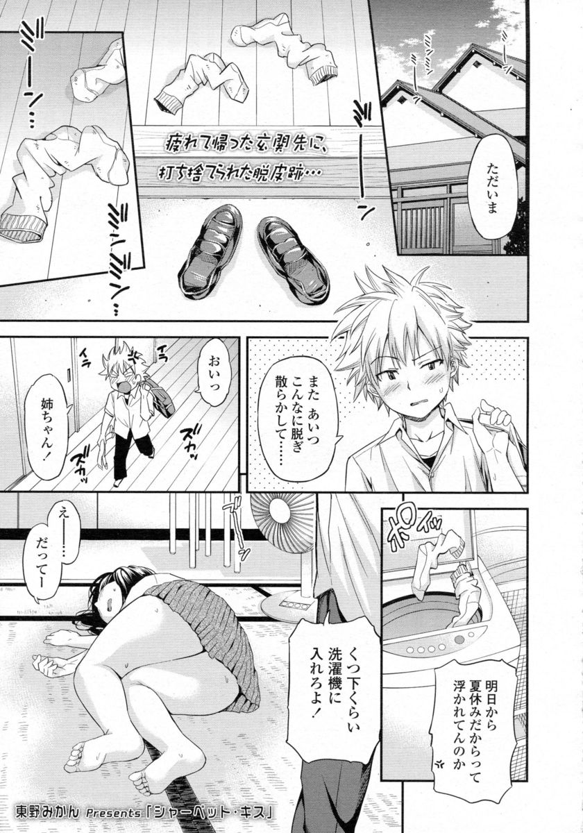 【エロ漫画】パンチラを見せつける巨乳の姉に興奮した弟と近親相姦セックス…騎乗位・バックでマンコをピストンしザーメンを中出し射精